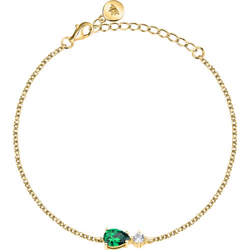 Bracciale Morellato Tesori con zircone verde