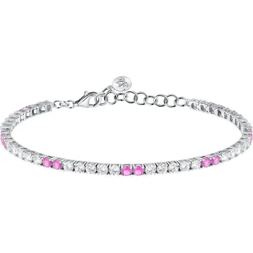 Bracciale Morellato Tesori tennis rosa e bianco
