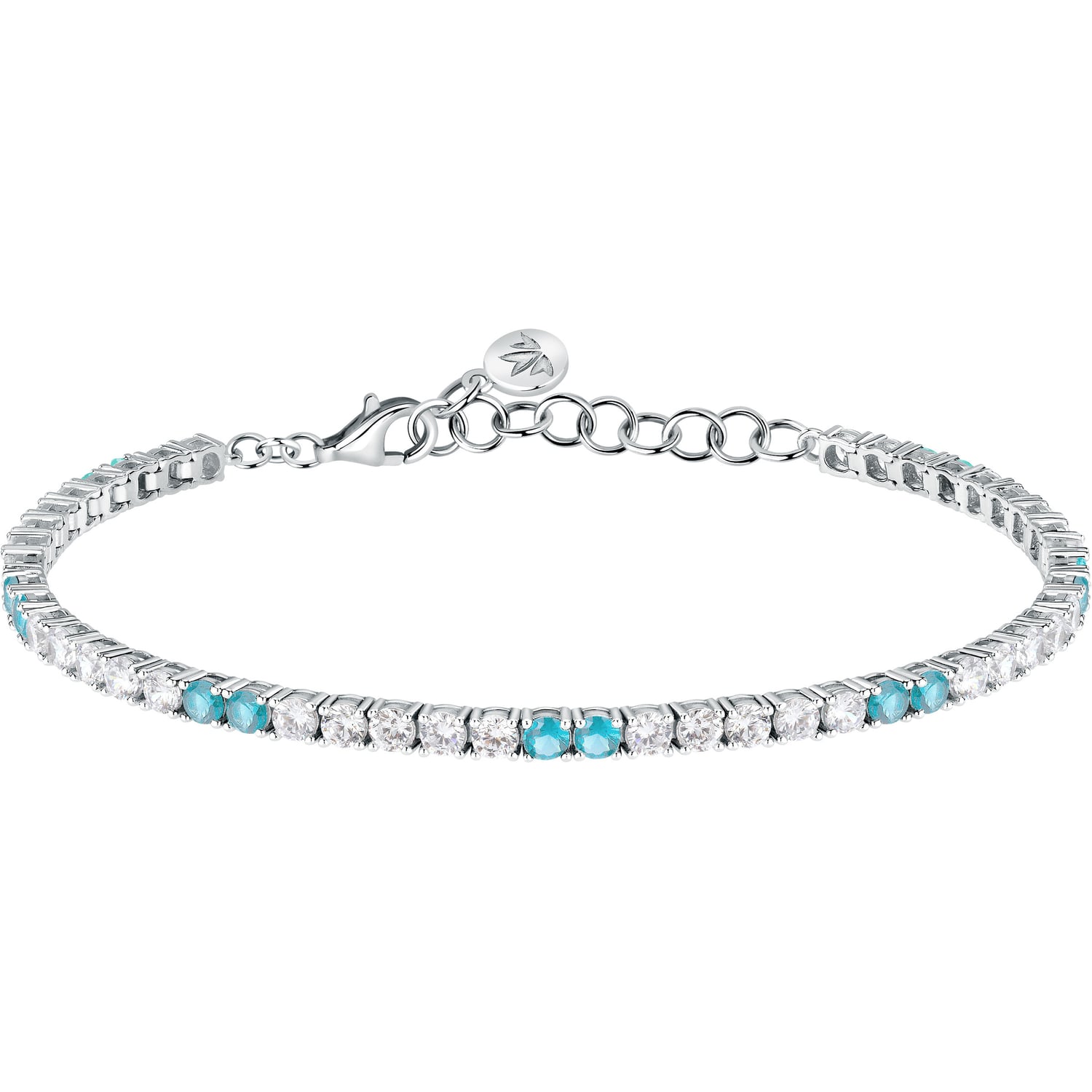 Bracciale Morellato Tesori tennis bianco e azzurro