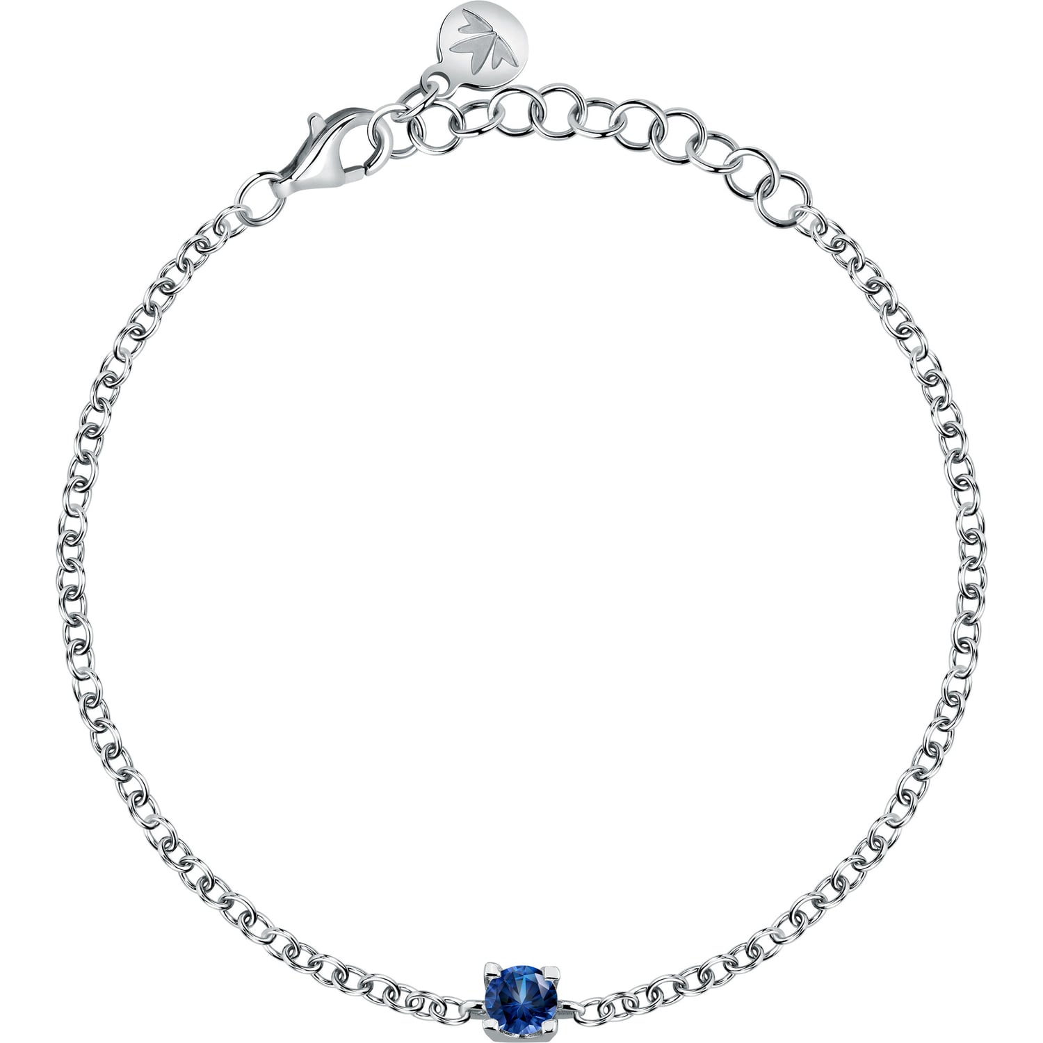 Bracciale Morellato Tesori in argento con zircone blu