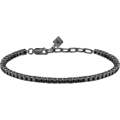 Bracciale Morellato Tennis in argento con zirconi neri