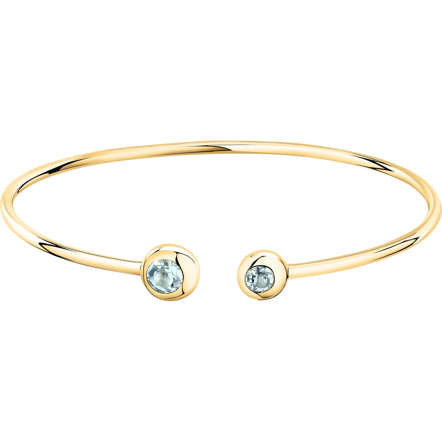 Bracciale Morellato Tesori eterni rigido in argento con topazi blu