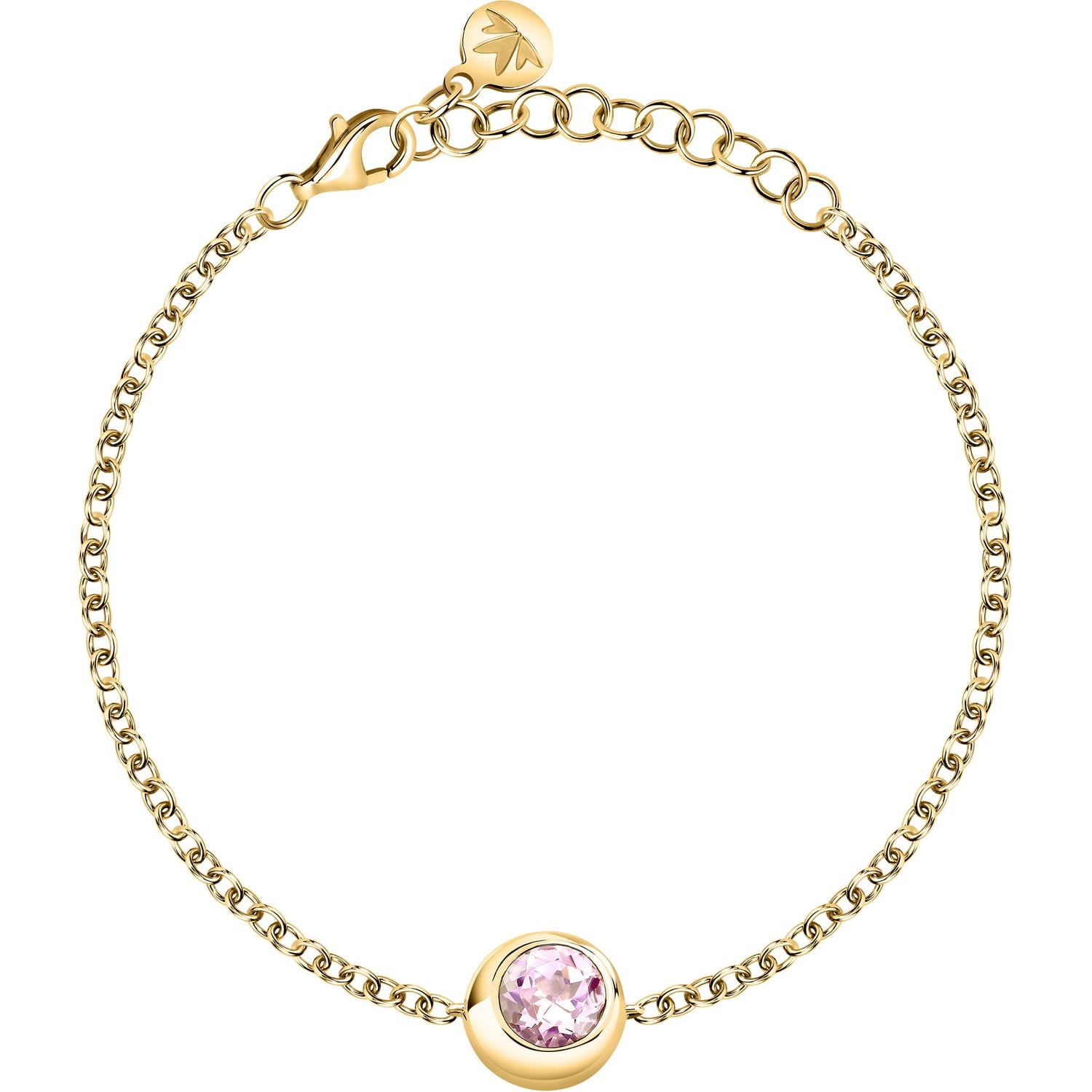 Bracciale Morellato Tesori eterni in argento con quarzo rosa