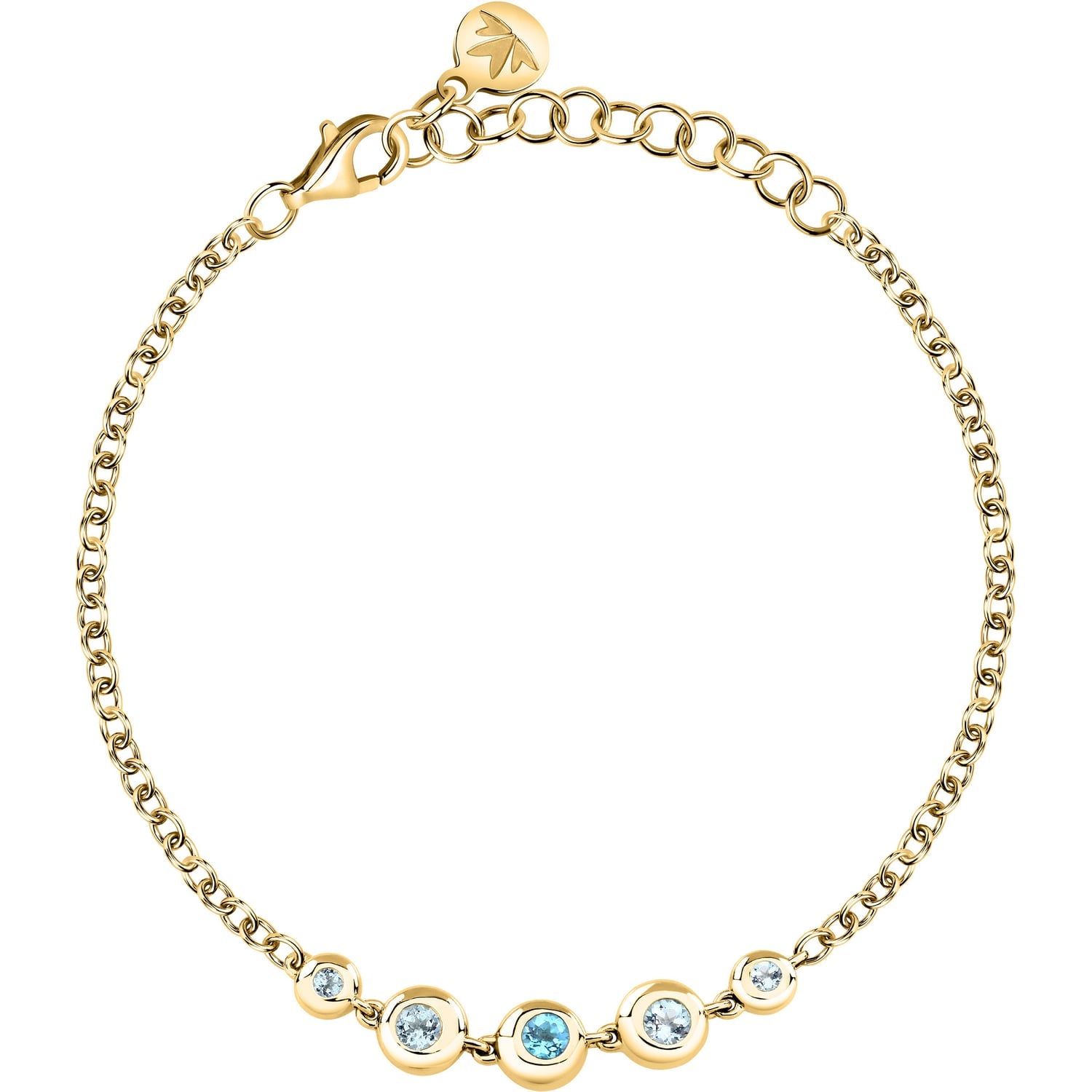 Bracciale Morellato Tesori eterni in argento con topazio blu