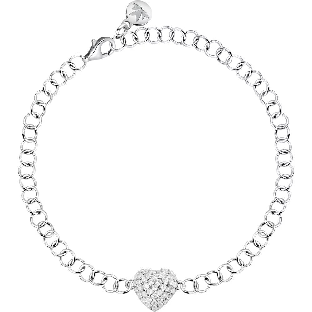 Bracciale Morellato Nobile in argento con cuore di zirconi