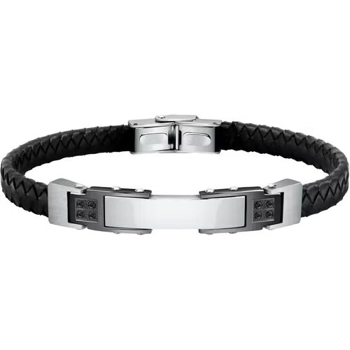 Bracciale Morellato Moody in acciaio e pelle
