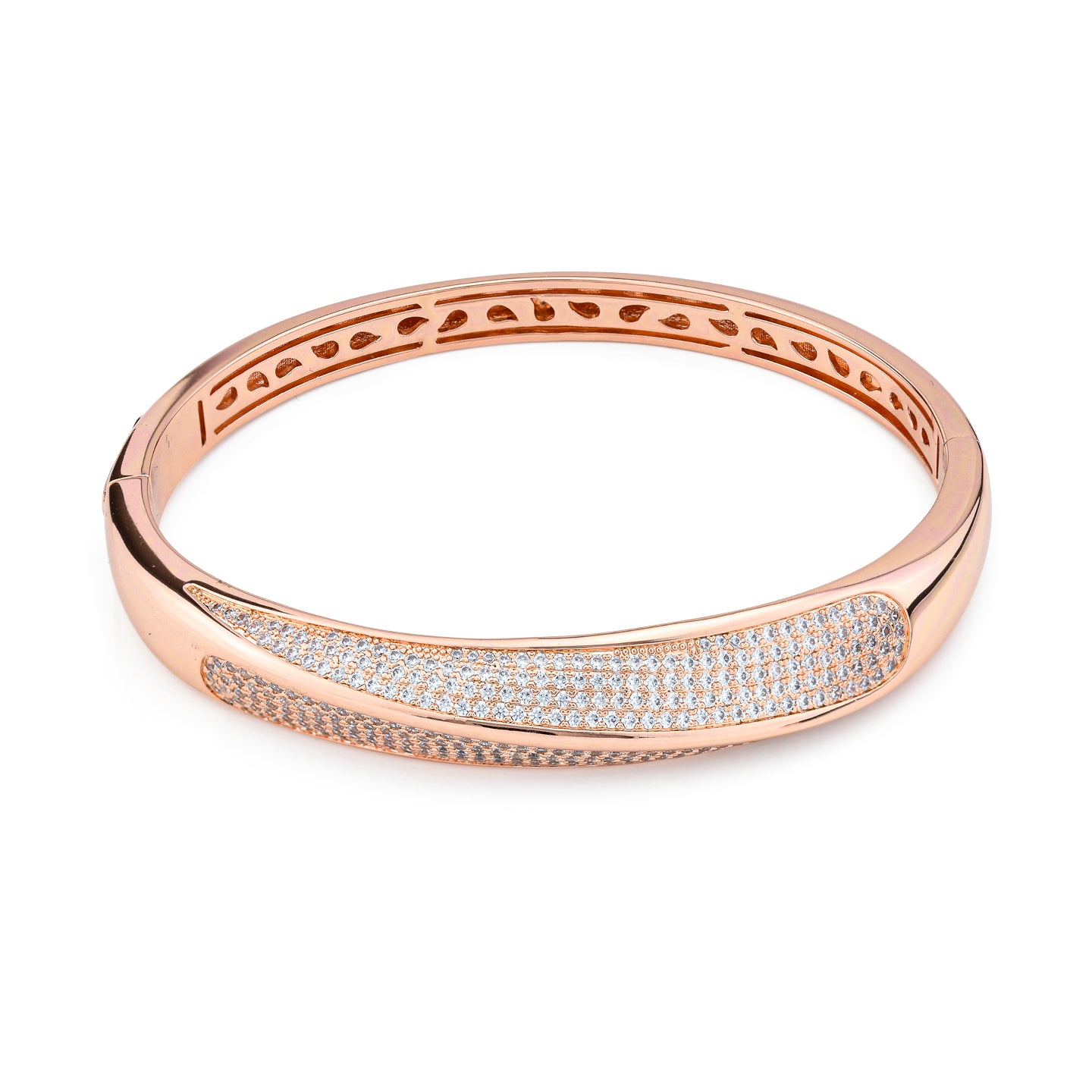 Bracciale Boccadamo placcato oro rosa con zirconi