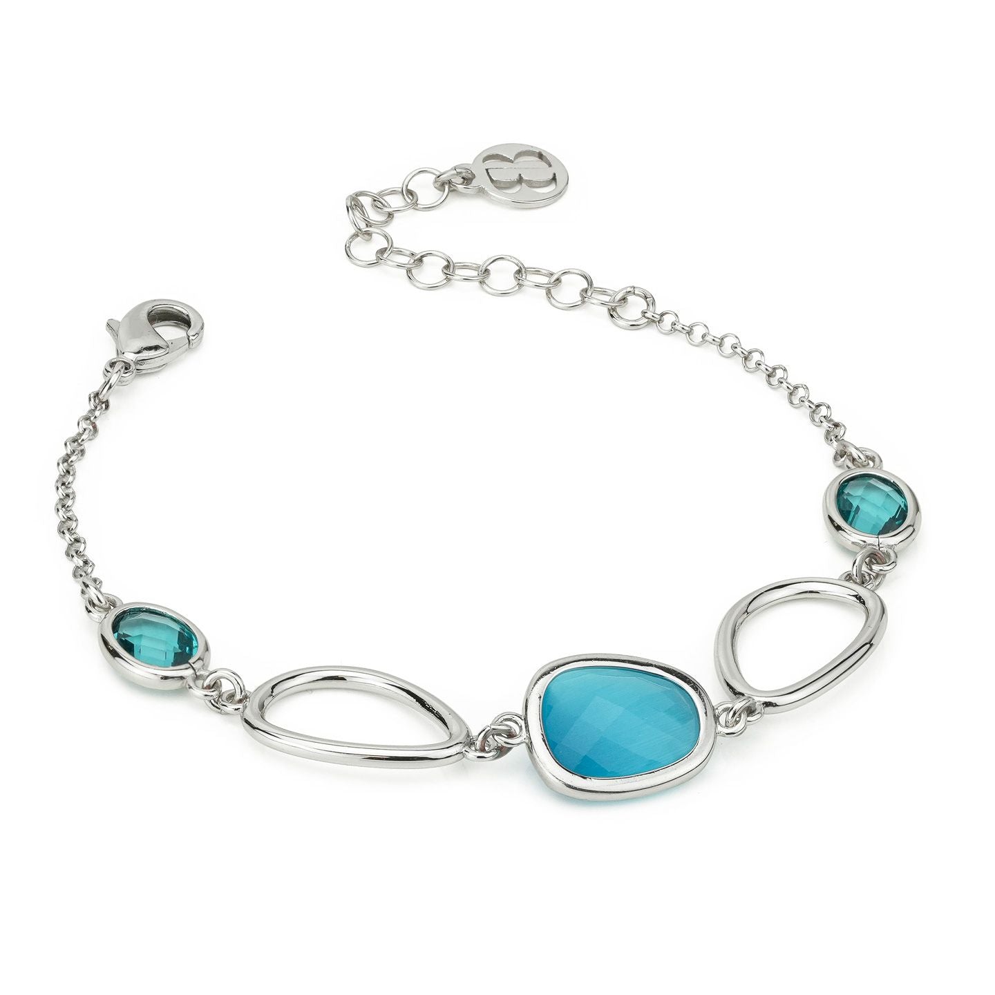 Bracciale Boccadamo con cristalli turchesi