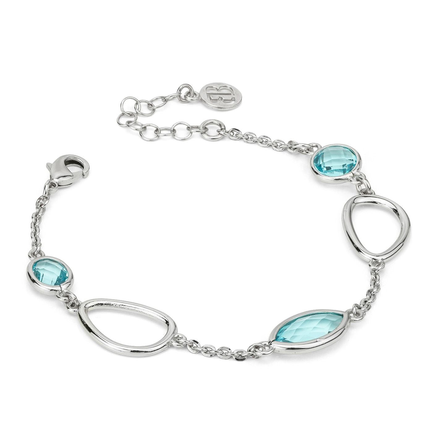 Bracciale Boccadamo con cristalli acquamarina