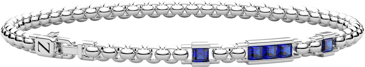Bracciale Zancan in argento con zirconi blu