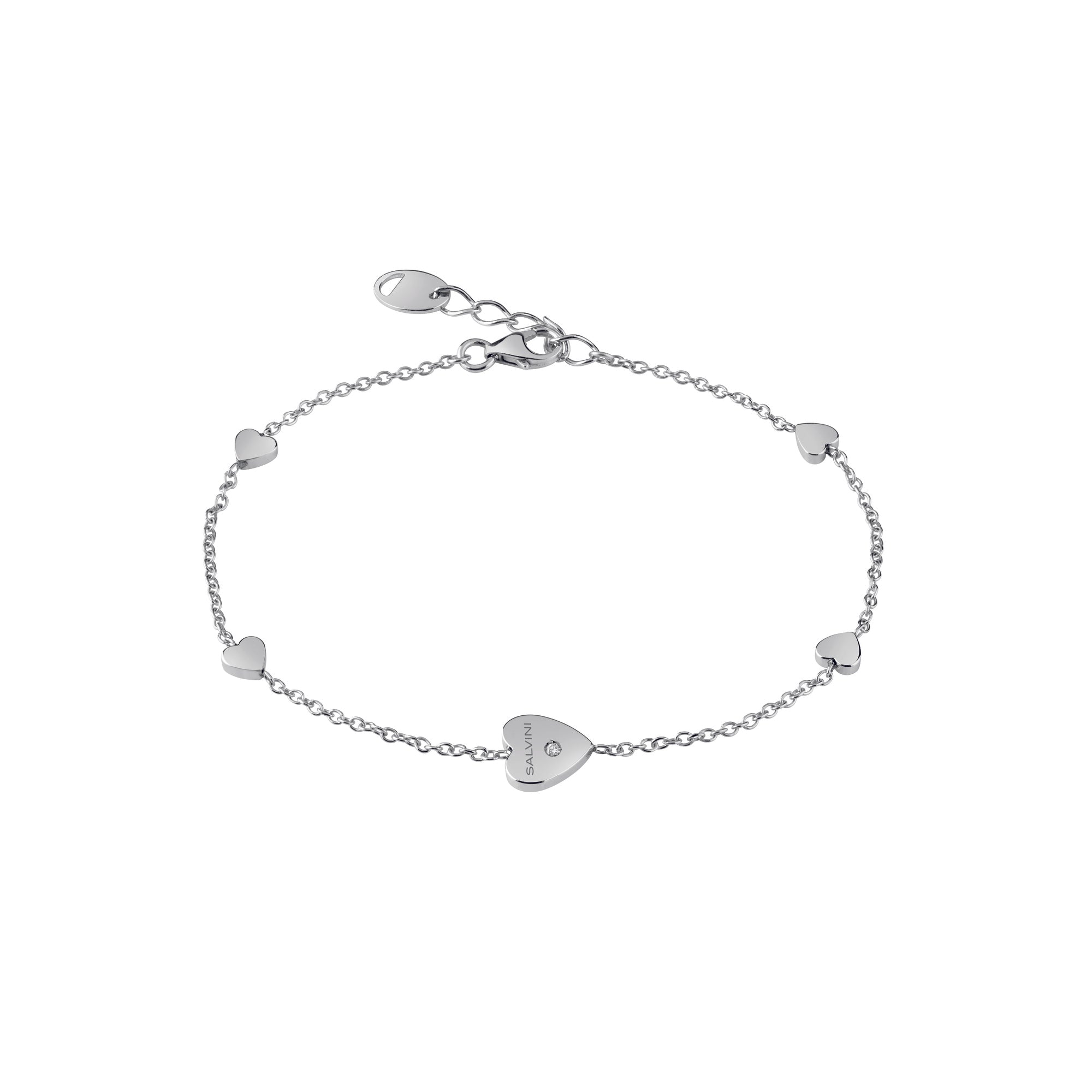 Bracciale Salvini I Segni 9 kt in oro bianco con diamante