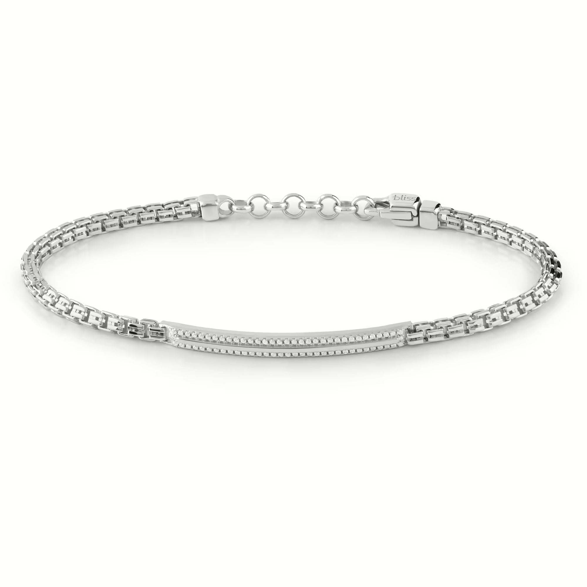 Bracciale Bliss Ice in argento con topazi bianchi