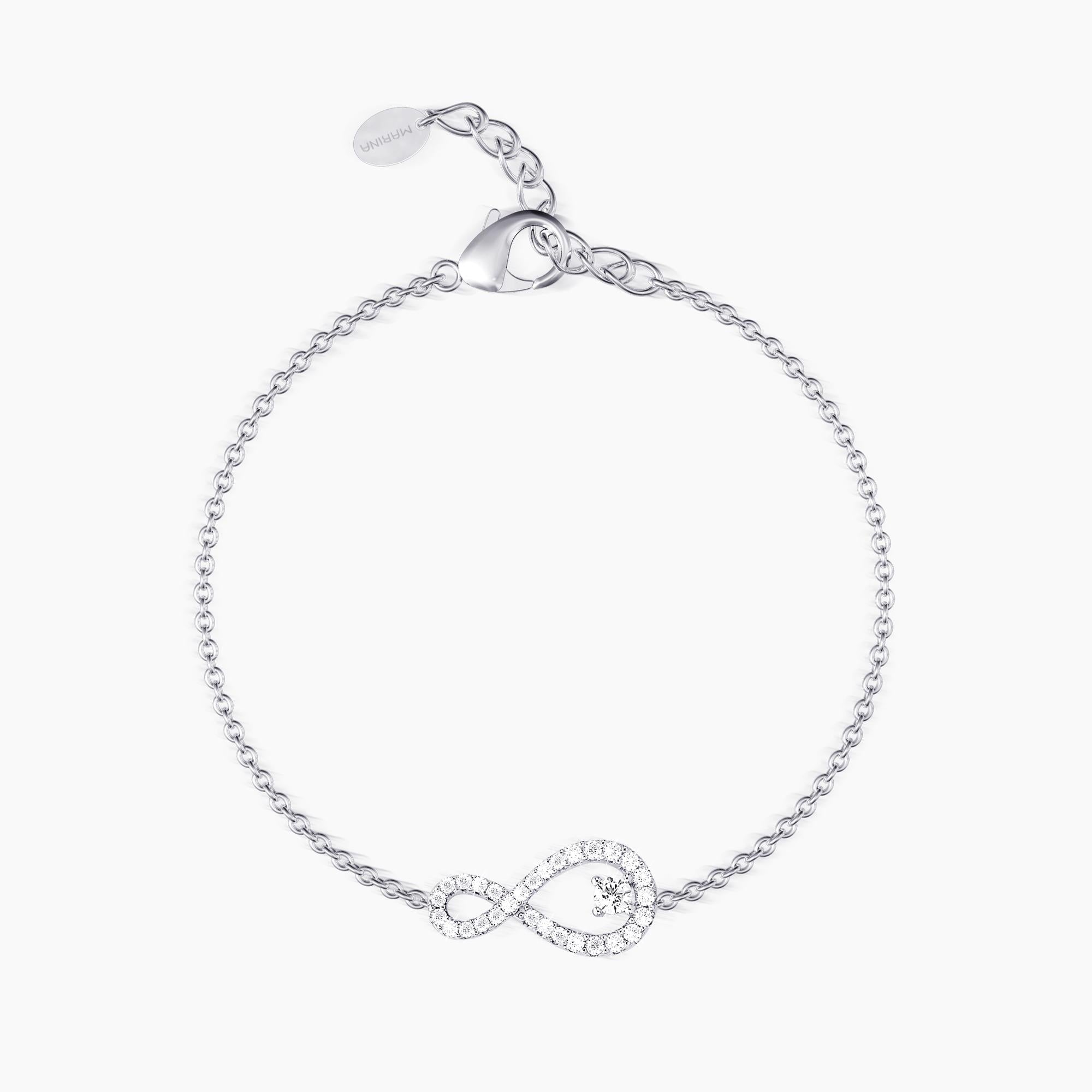 Bracciale Mabina in argento con infinito di zirconi