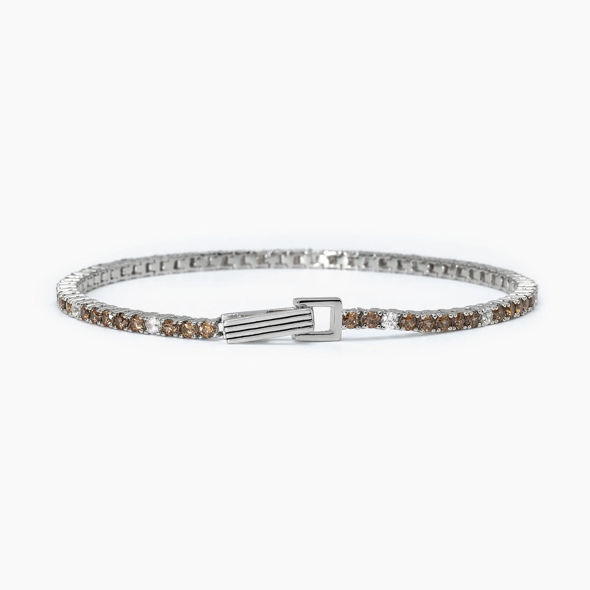 Bracciale Mabina tennis in argento con zirconi colorati