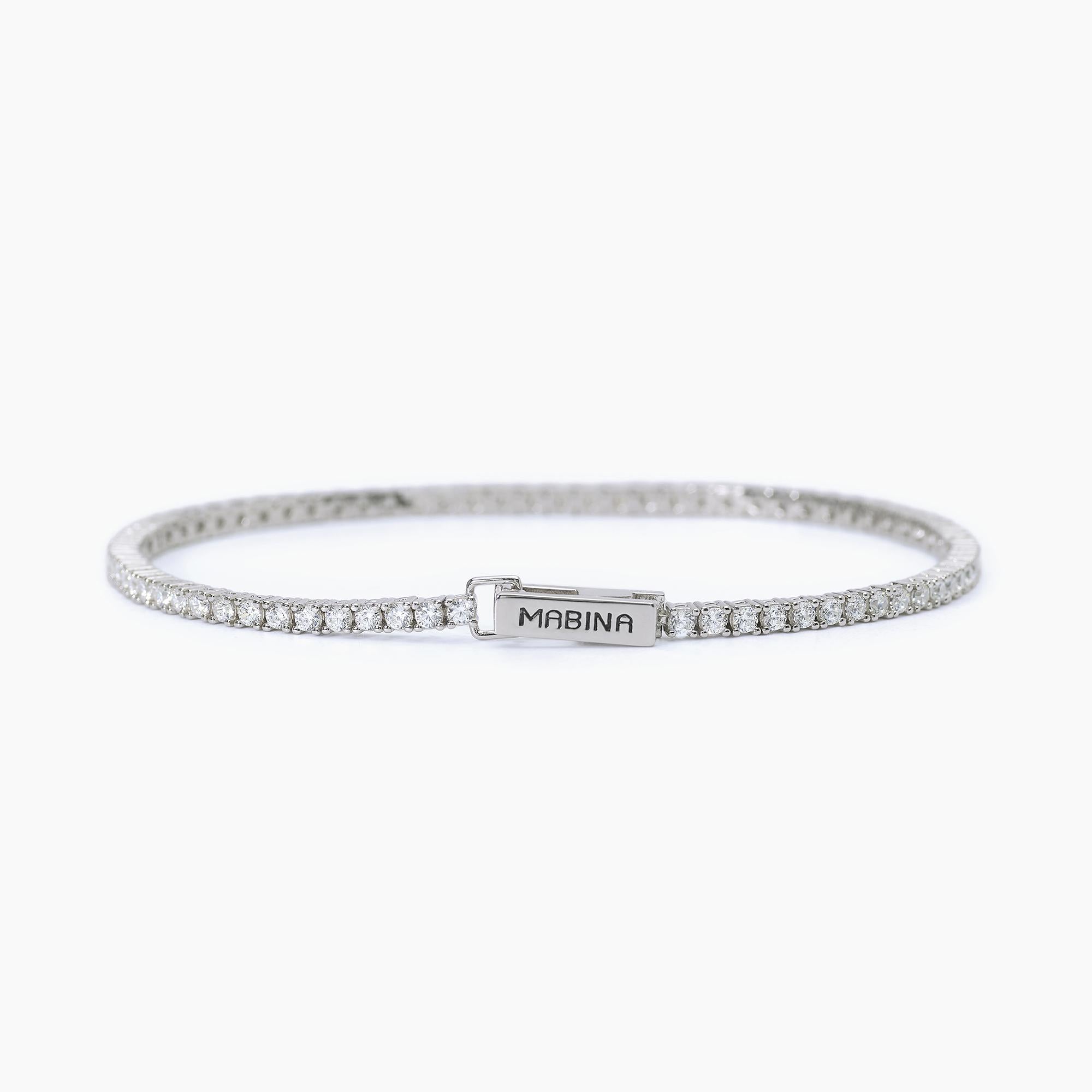 Bracciale Mabina Tennis club con zirconi bianchi taglia M
