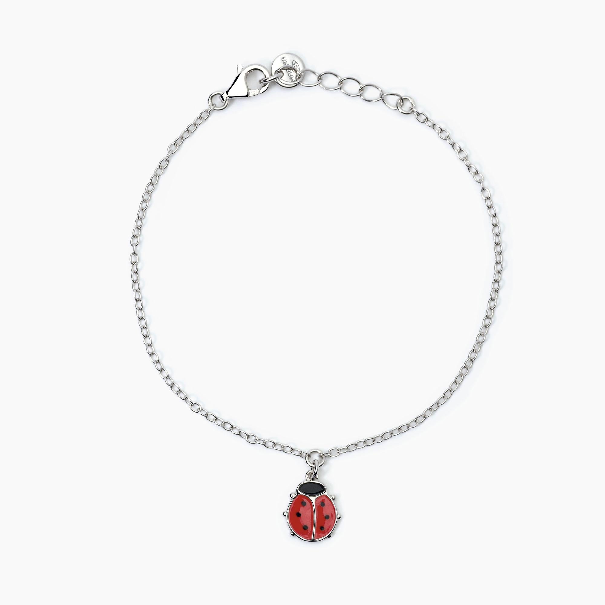 Bracciale Mabina Fortunella in argento con coccinella