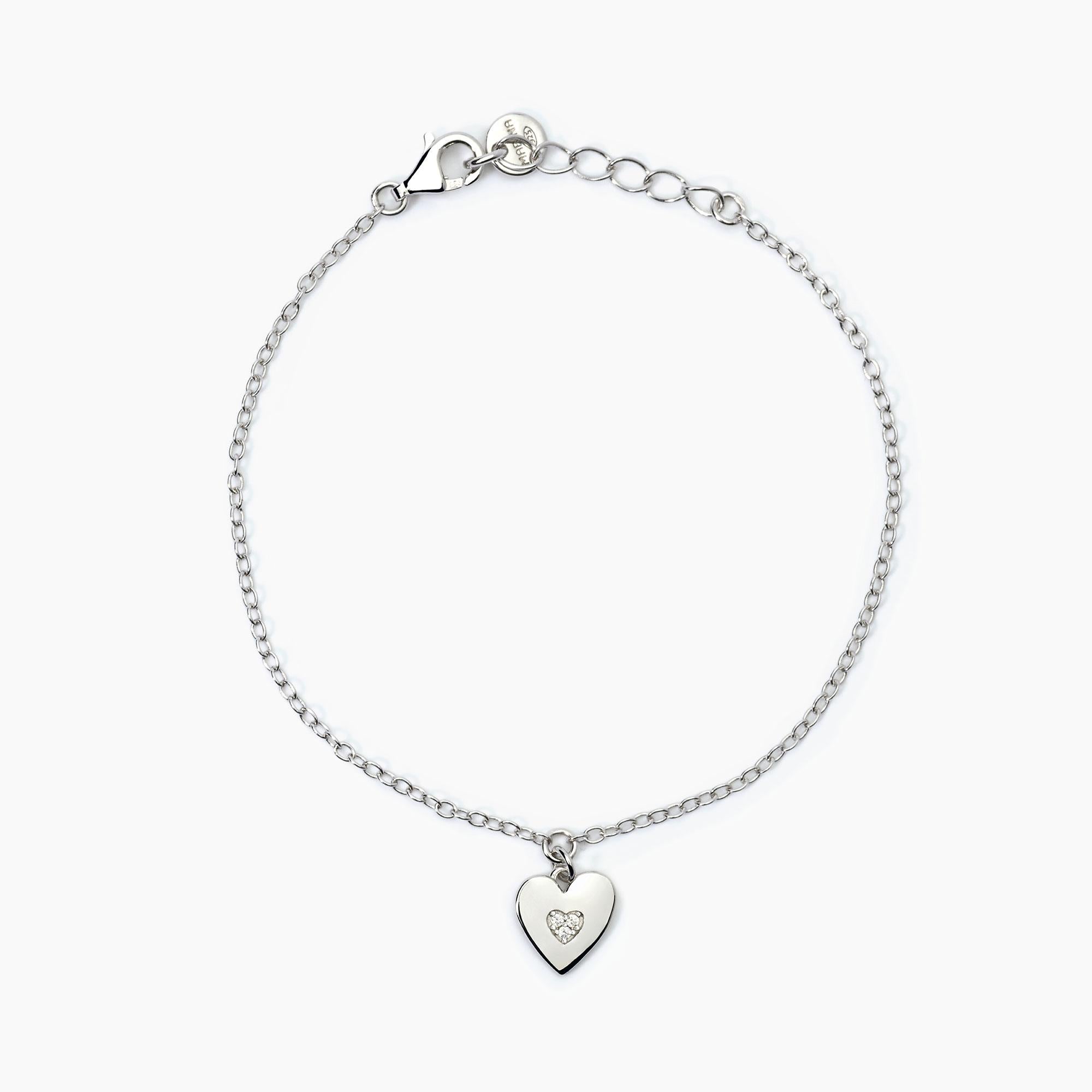 Bracciale Mabina Tvb in argento con cuoricino