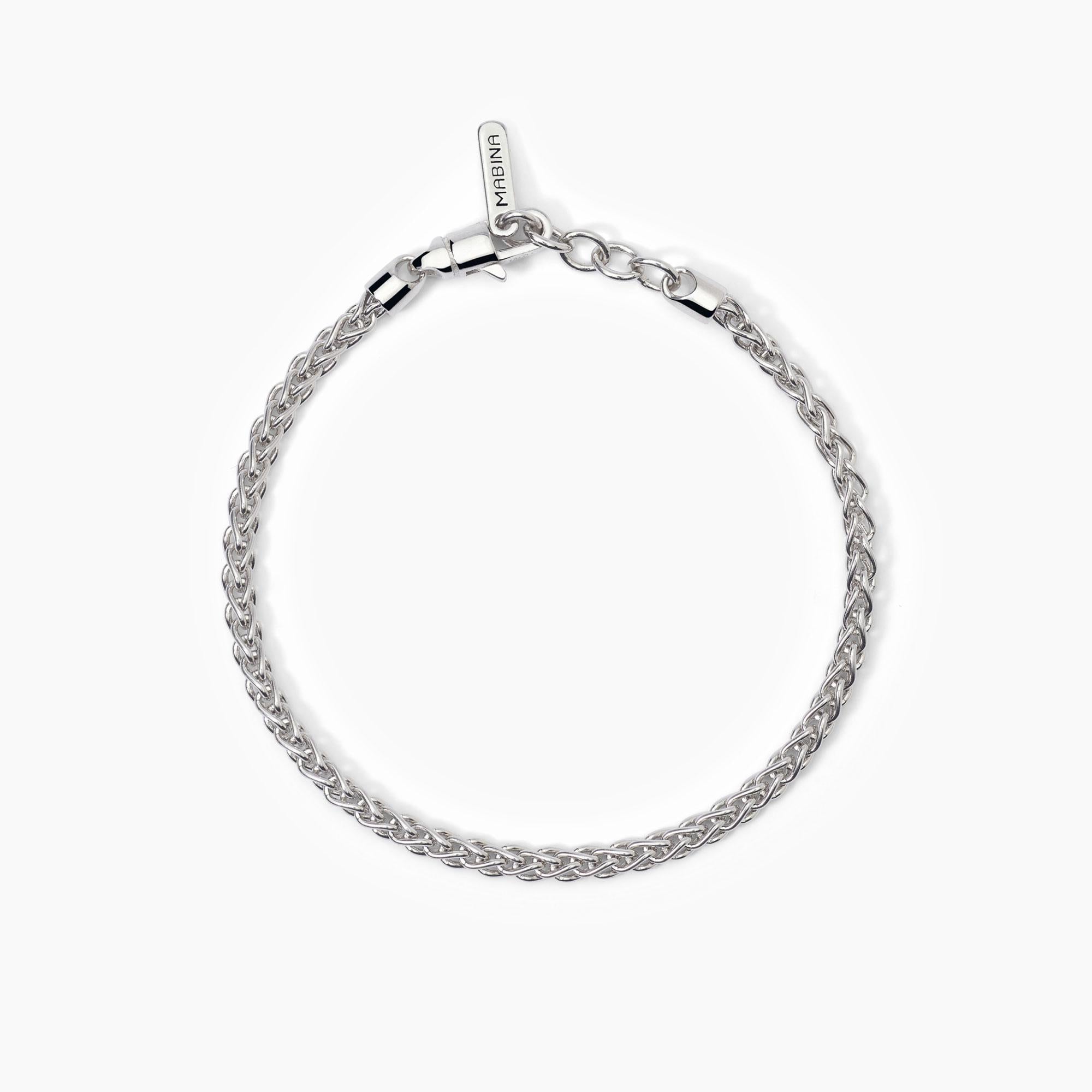 Bracciale Mabina in argento con catena spiga