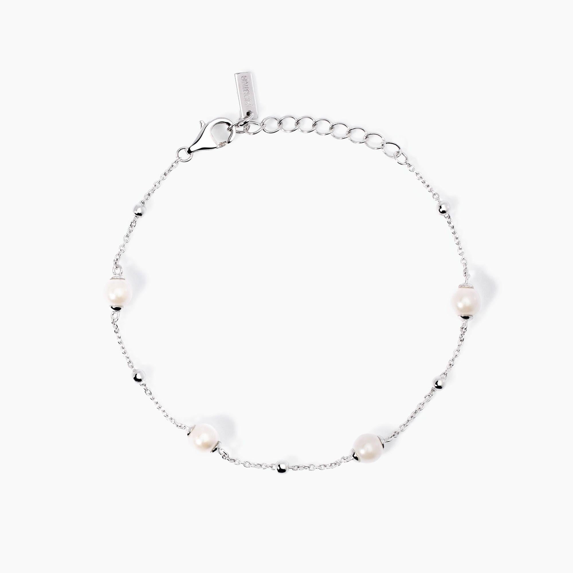 Bracciale Mabina in argento con perle