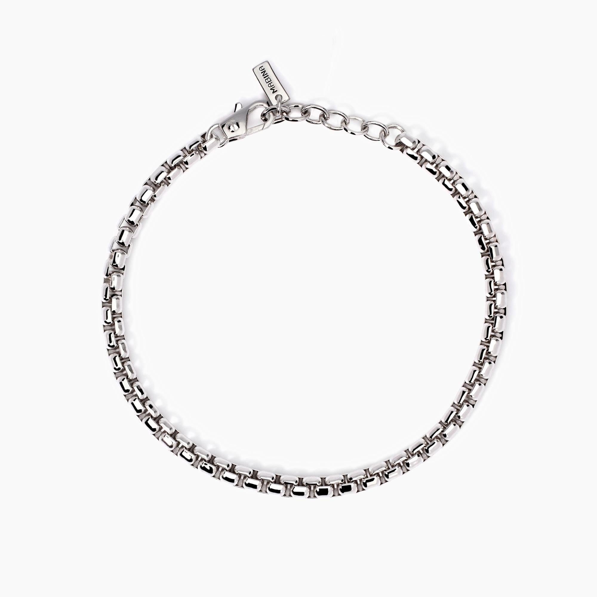 Bracciale Mabina in argento regolabile con catena veneta