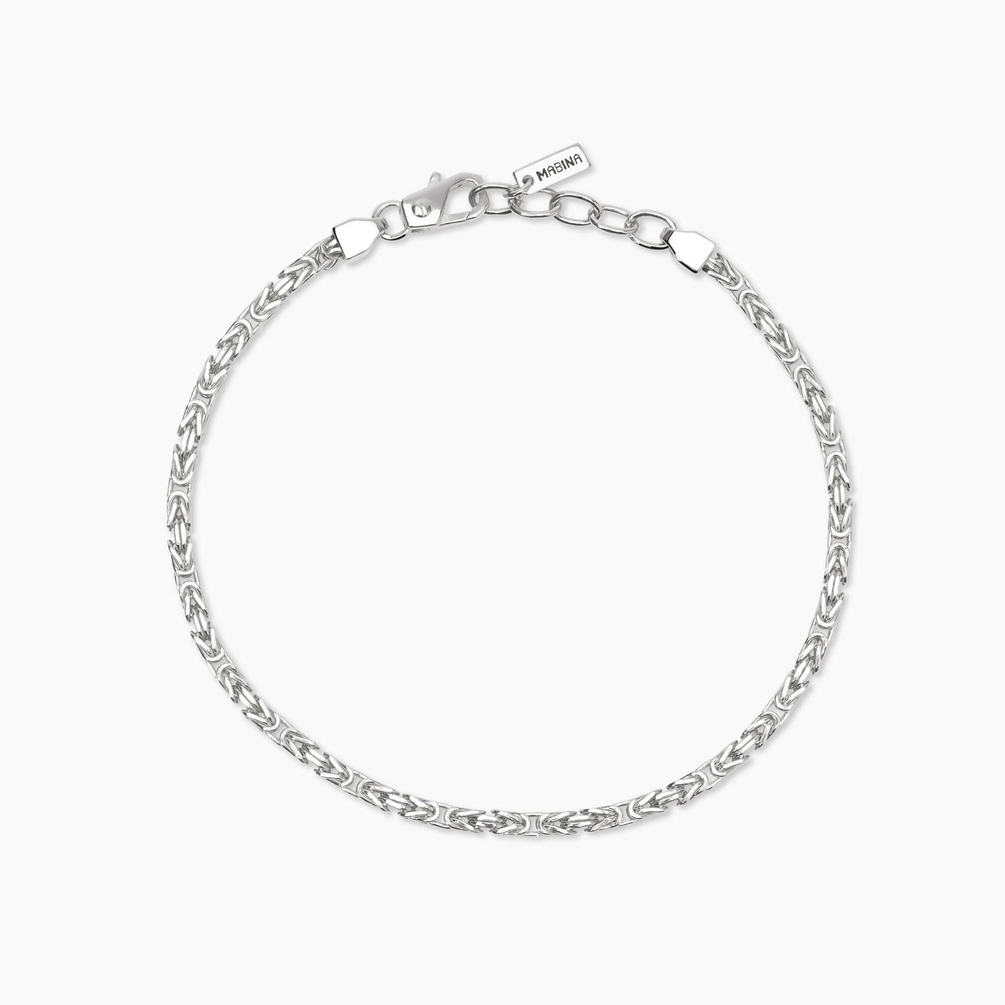 Bracciale Mabina in argento con catena bizantina