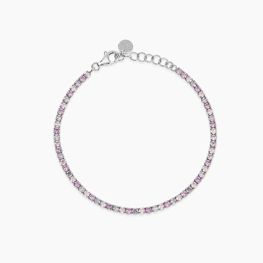 Bracciale Mabina in argento con zirconi colorati