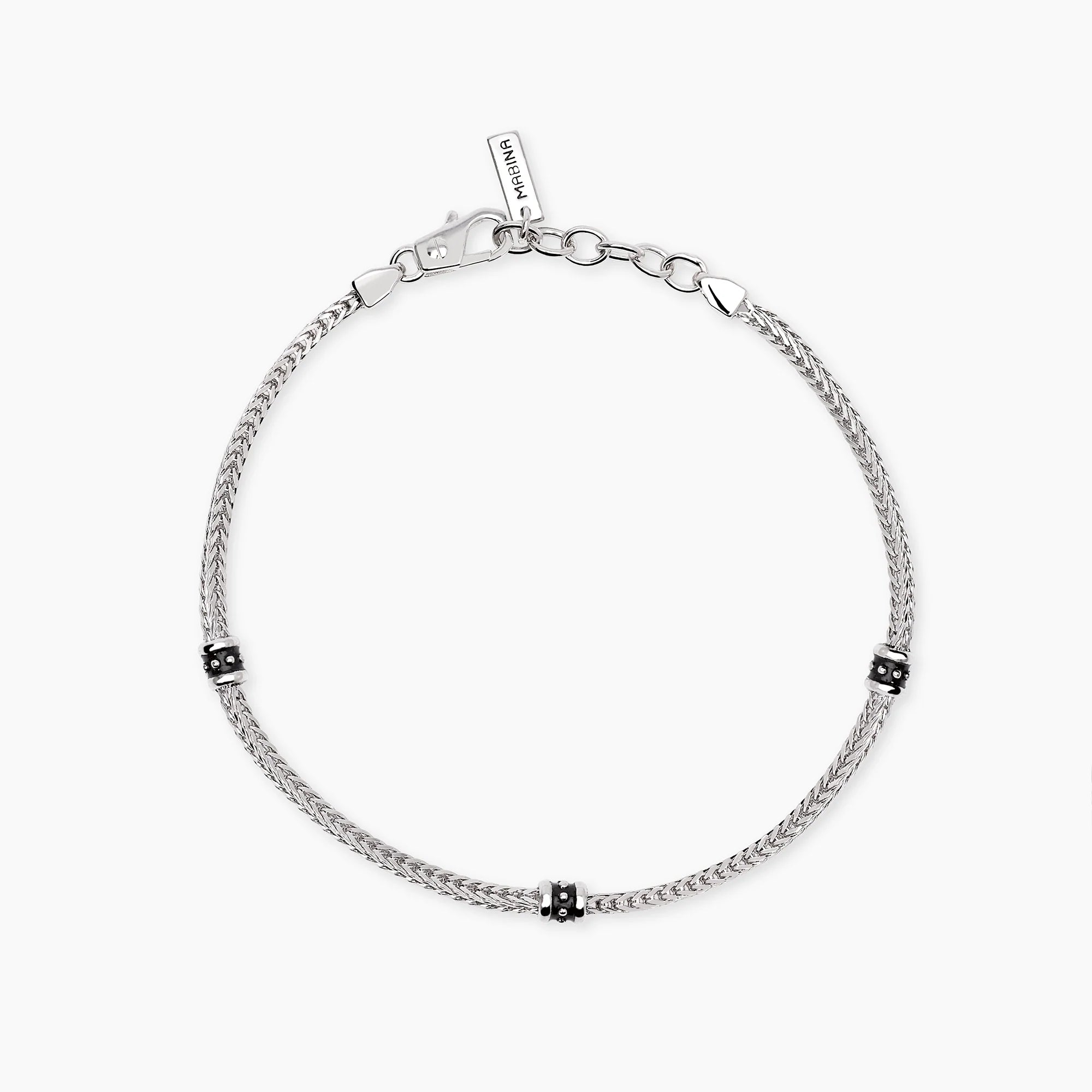 Bracciale Mabina in argento con catena foxtail