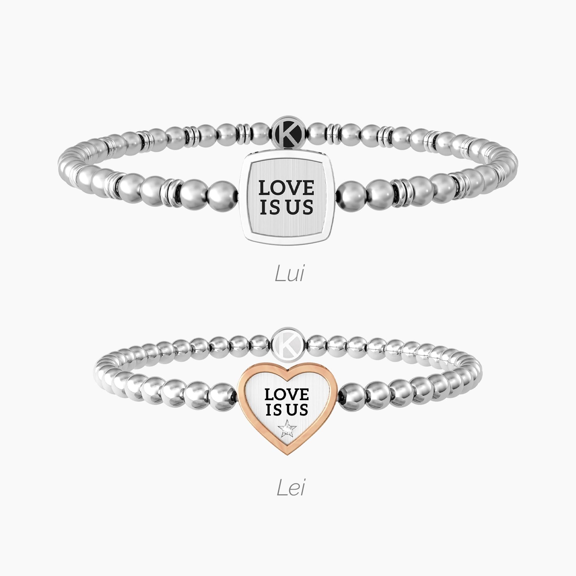 Set di due bracciale Kidult Love Lui & Lei Love is us