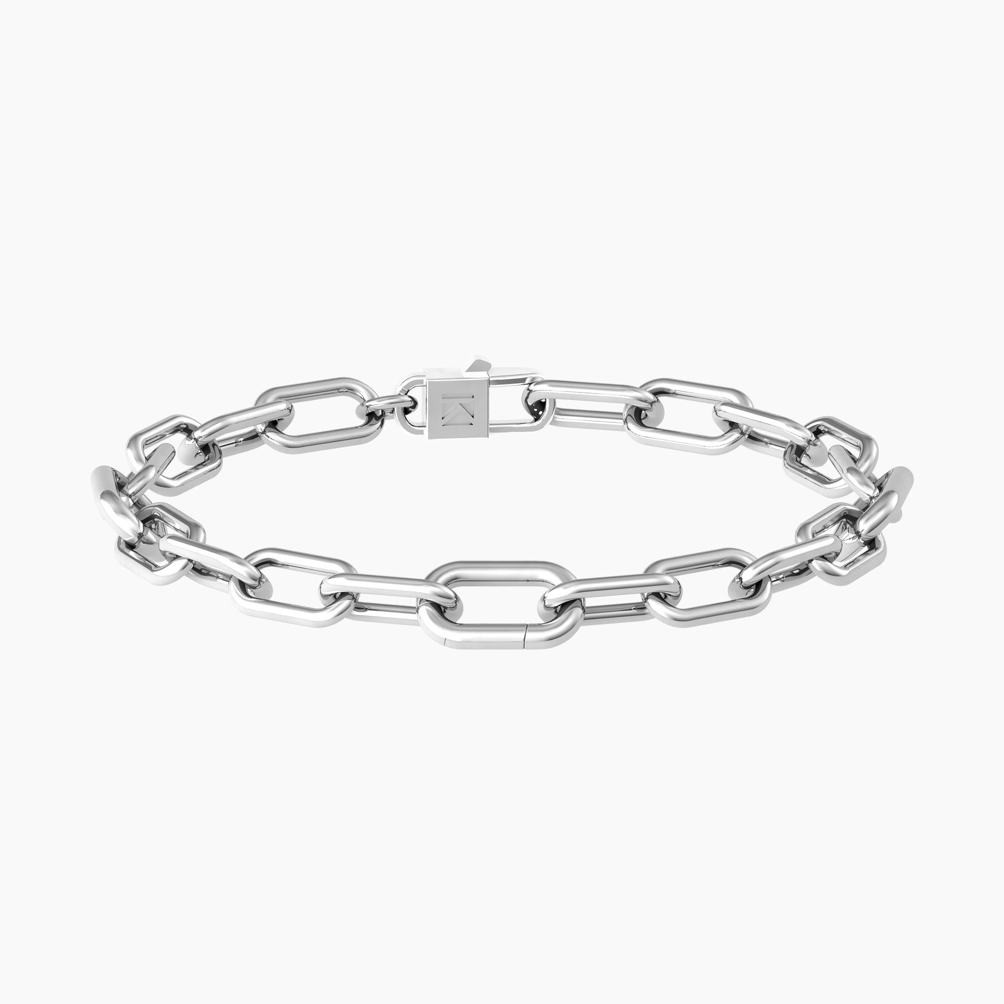 Bracciale Kidult by you in acciaio maglia larga componibile