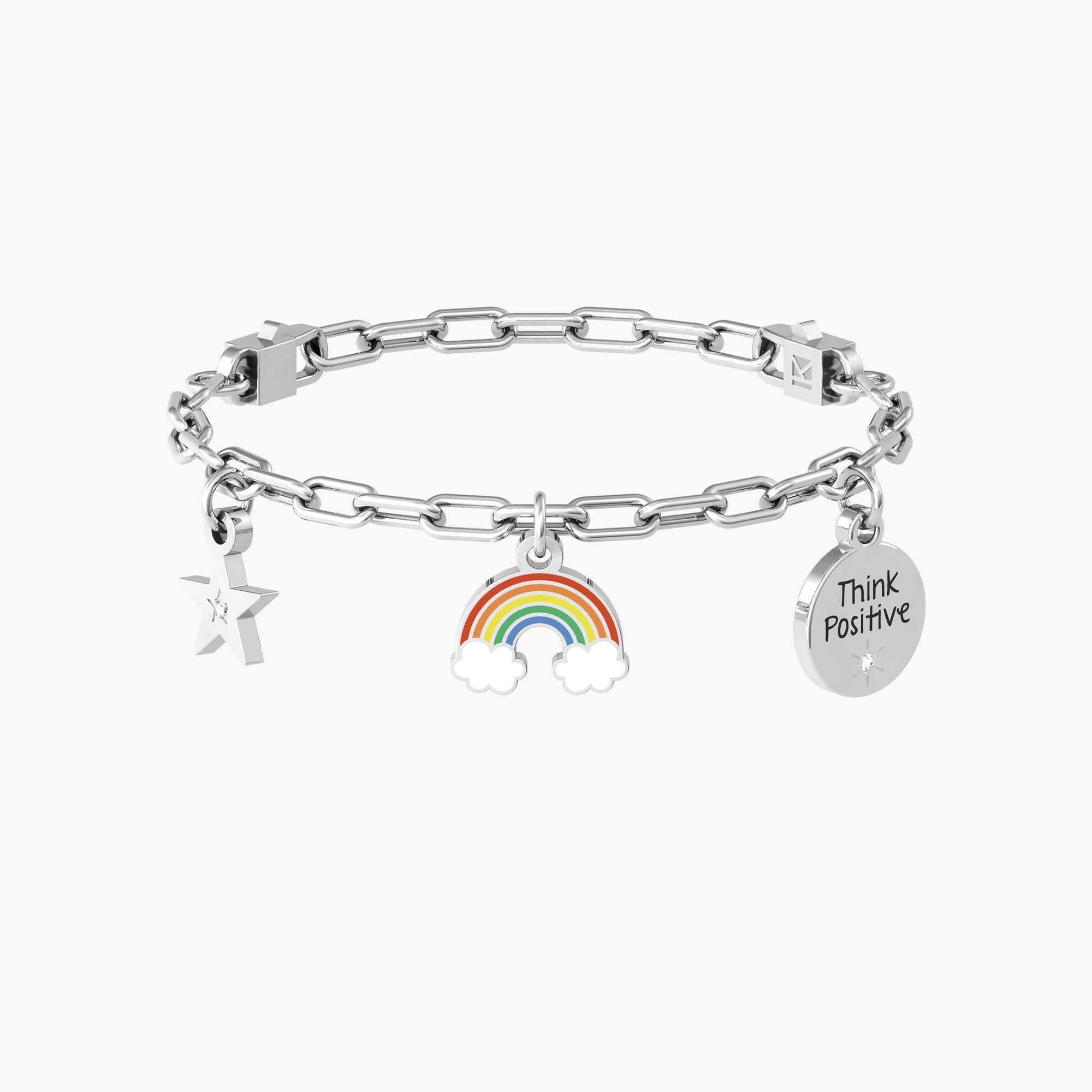 Bracciale Kidult Symbols regolabile Think positive