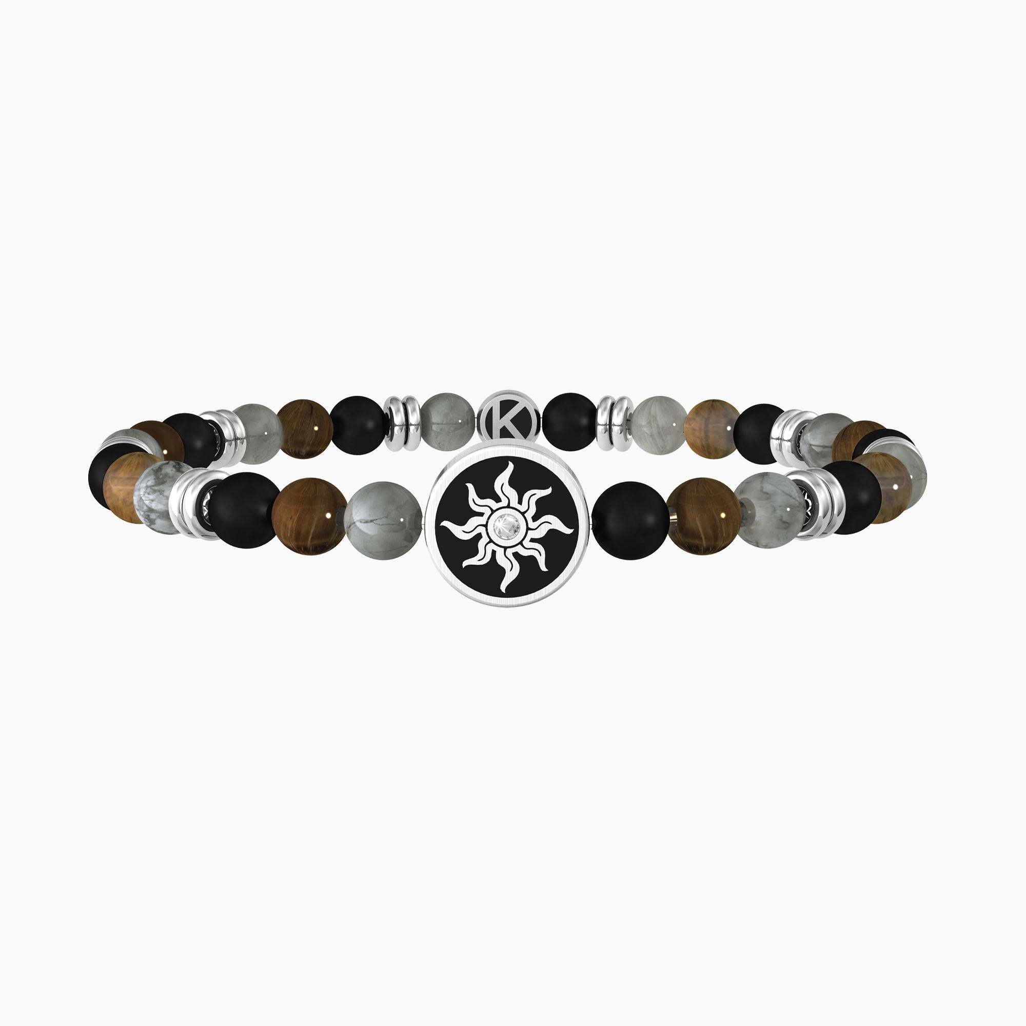 Bracciale Kidult Symbols elastico con cristalli e sole