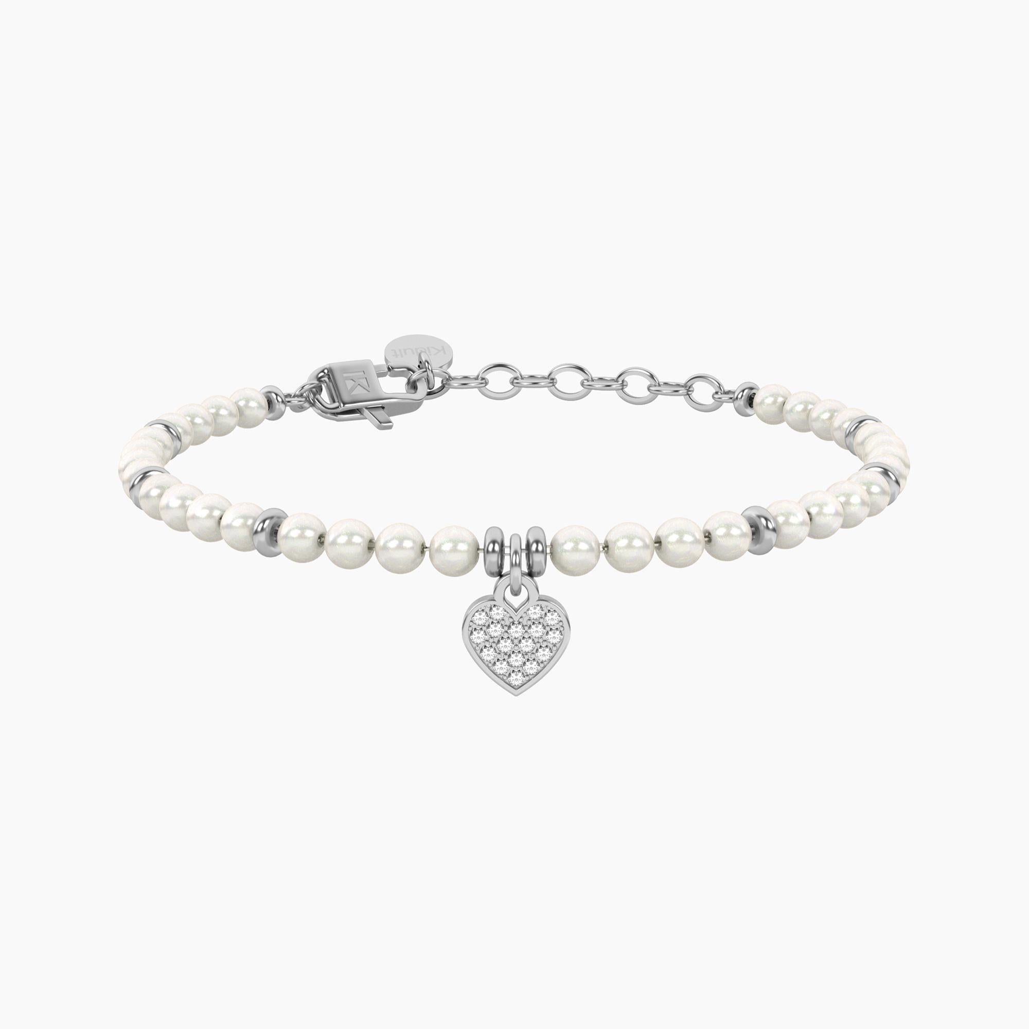 Bracciale Kidult Family con perle e cuore