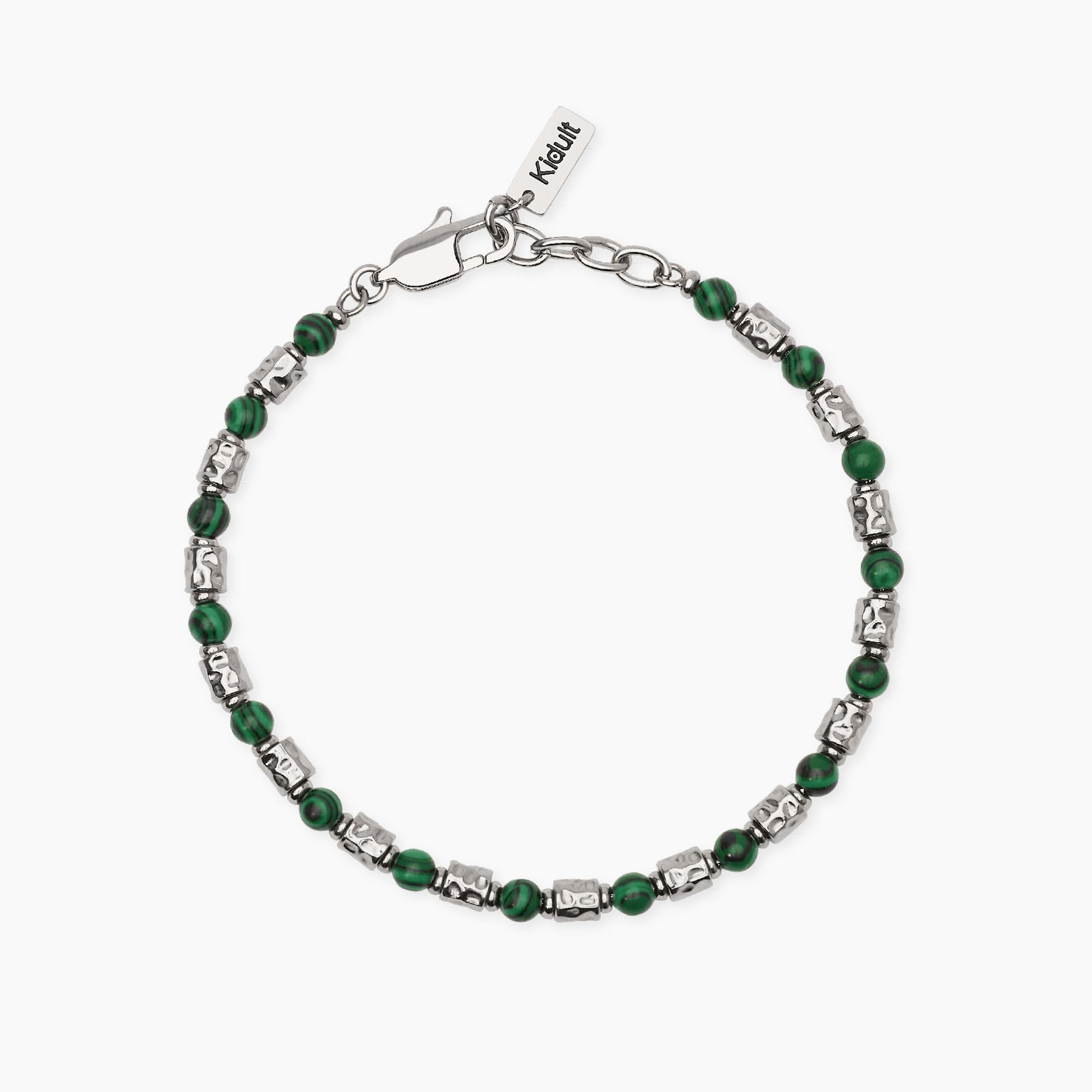 Bracciale Kidult Style con malachite sintetica
