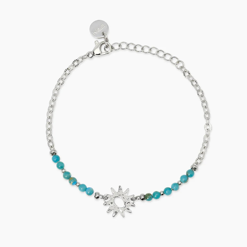 Bracciale Kidult Style con diaspro azzurro e sole