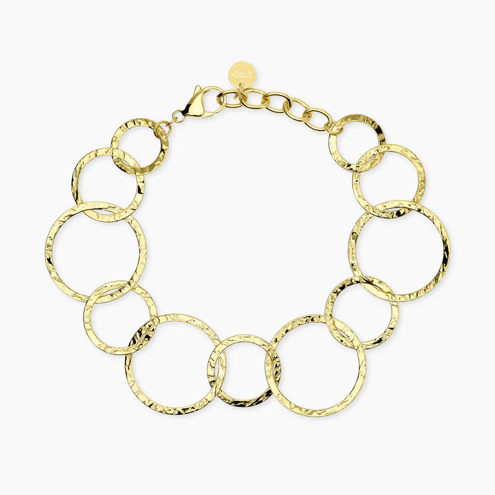 Bracciale Kidult Style con maglie dorate rotonde