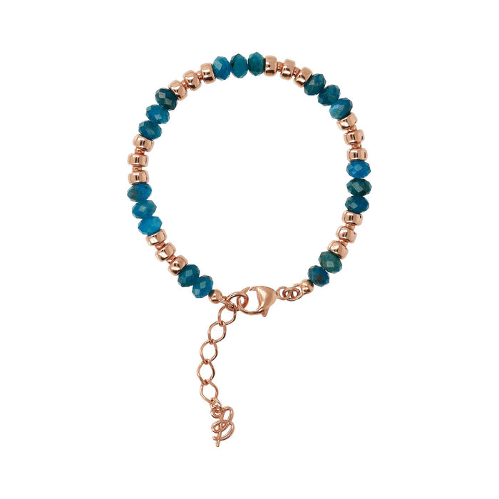 Bracciale Bronzallure con pietre naturali sfaccettate e rondelle