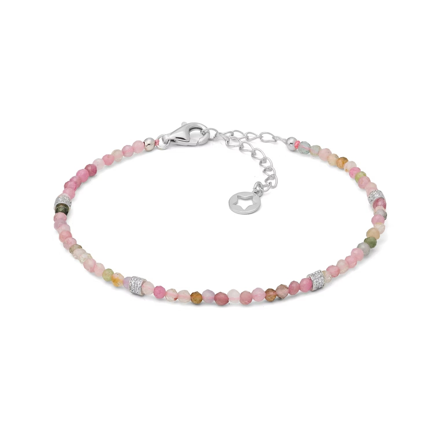 Bracciale Comete in argento con tormalina multicolor