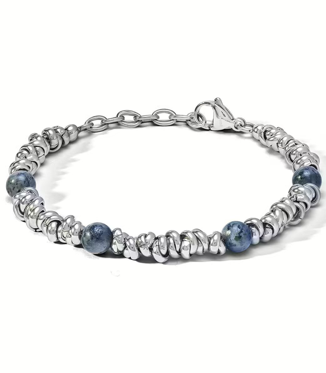 Bracciale Comete in acciaio e labradonite