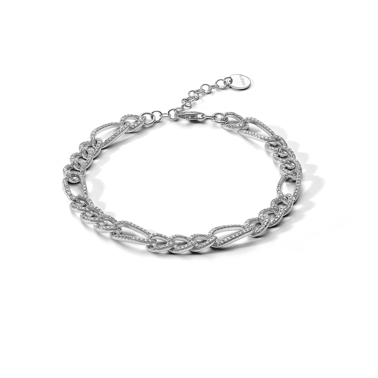 Bracciale Comete in argento con zirconi