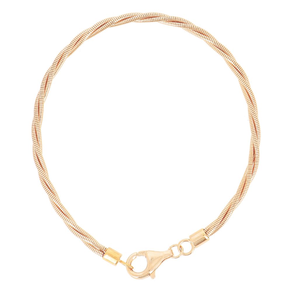 Bracciale Pesavento DNA Spring in argento laminato giallo intrecciato