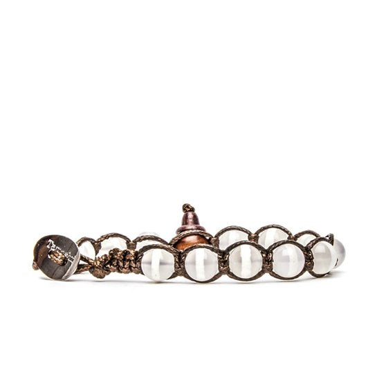 Bracciale Agata ghiaccio Rigata