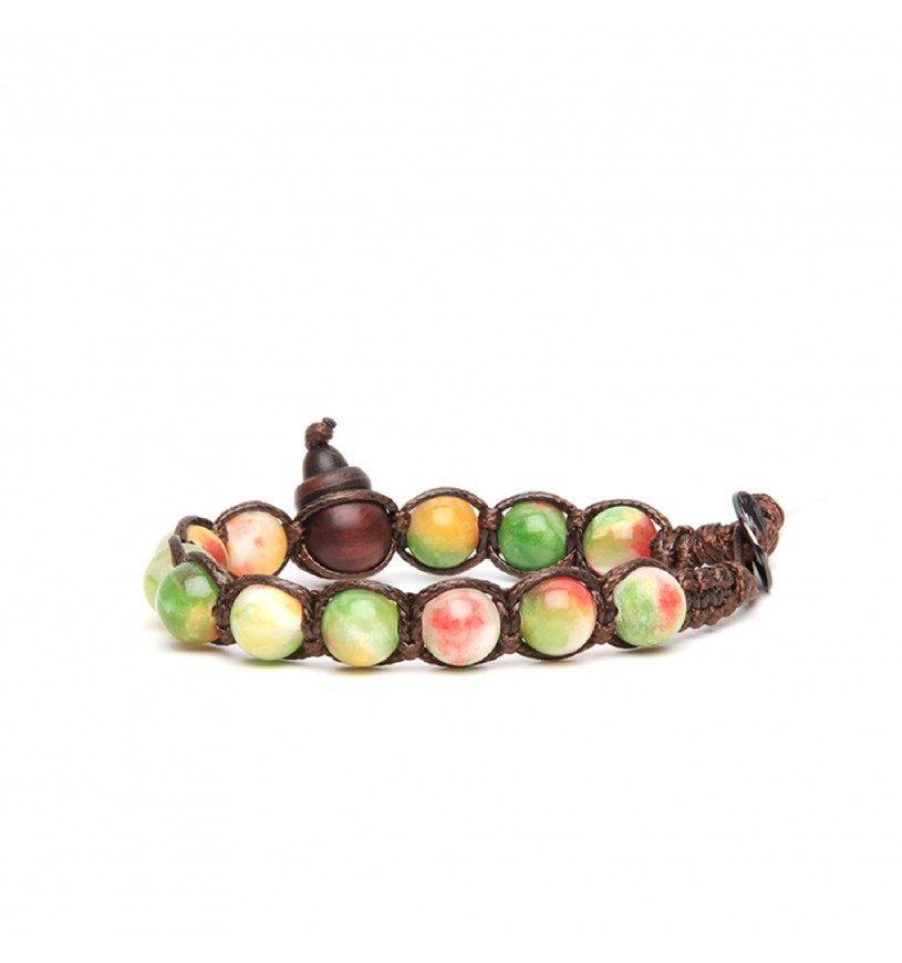 Bracciale Tamashii Jade blooms Kiwi delight