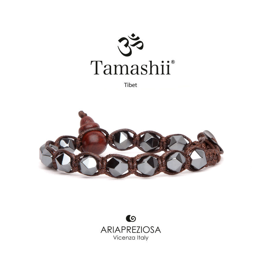 Bracciale Tamashii Diamond cut ematite