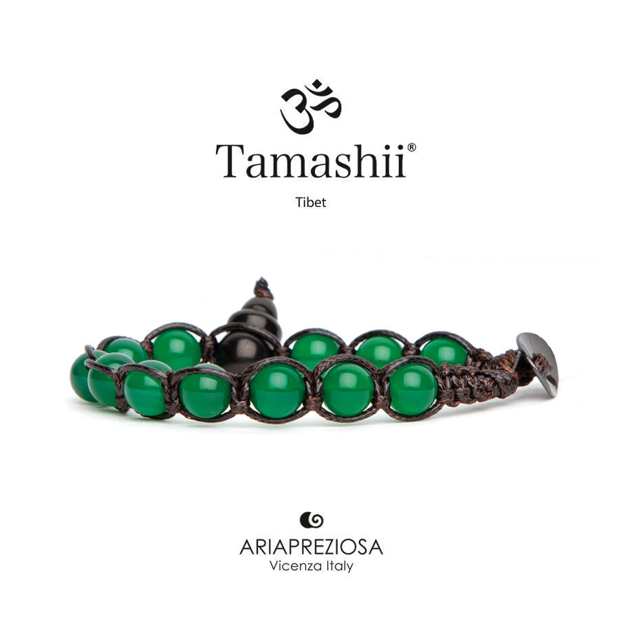 Bracciale Tamashii Shungite con Agata verde