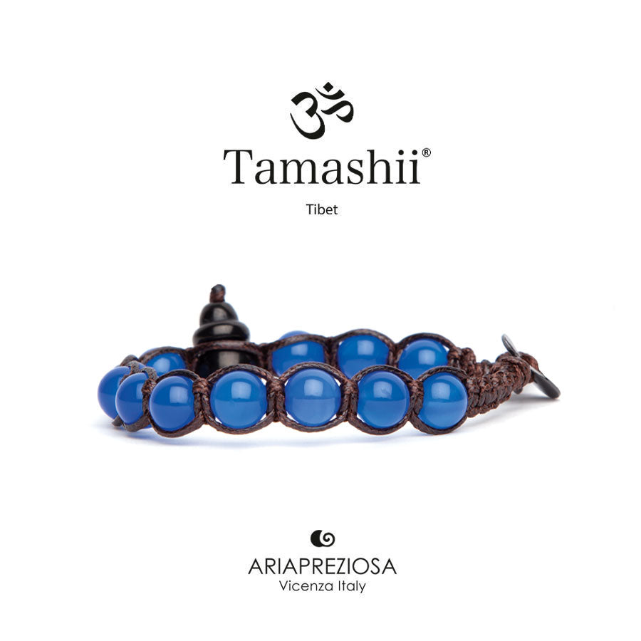 Bracciale Tamashii Shungite con Agata blu