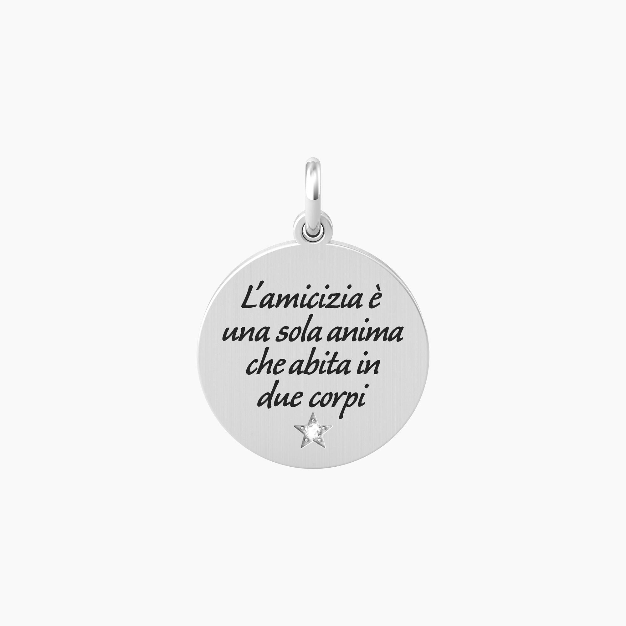 Bracciale Kidult By you Ciondolo tondo con frase amicizia