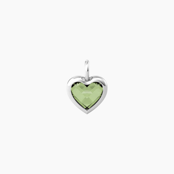 Ciondolo kidult By you cuore in glass verde