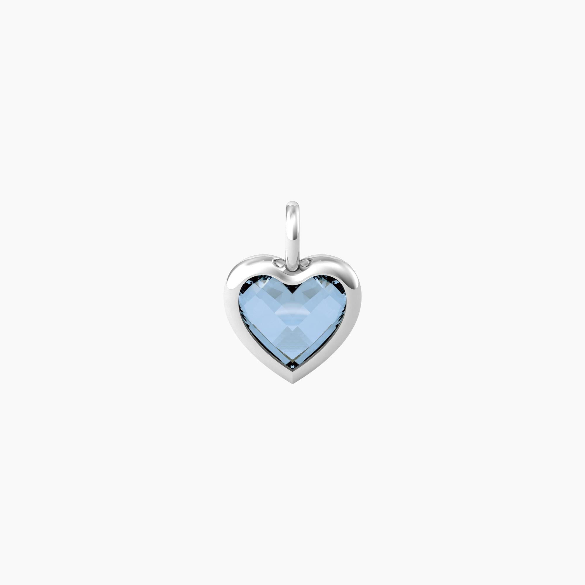 Ciondolo Kidult By you cuore in glass azzurro