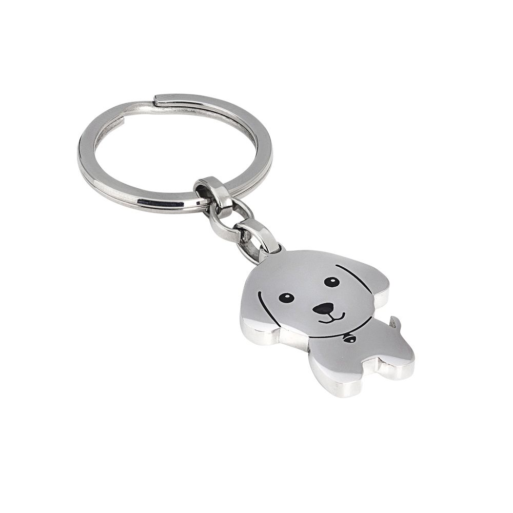 Portachiavi Boccadamo in acciaio con cane