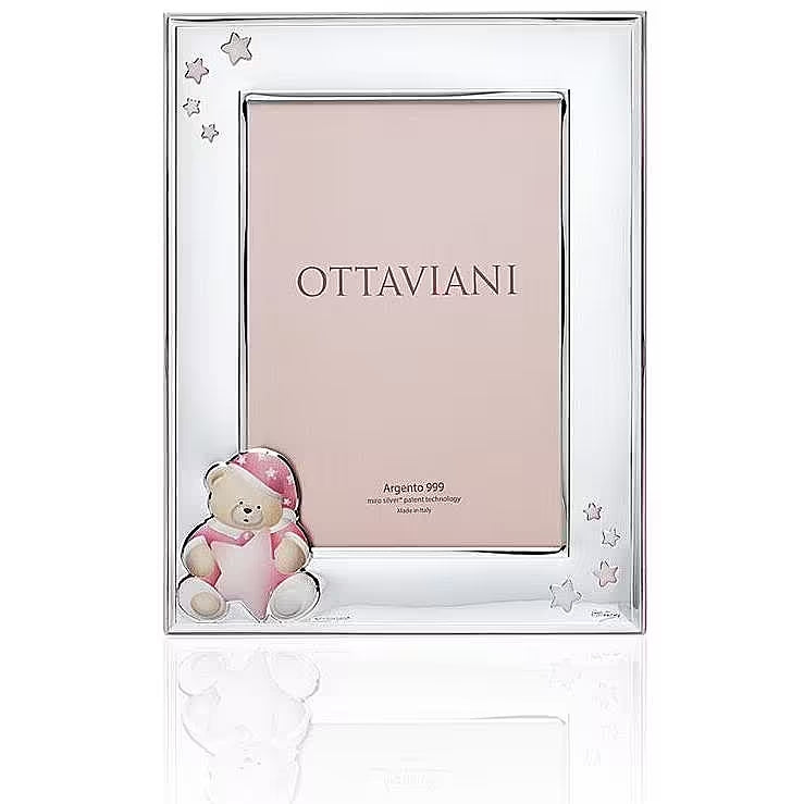 Cornice Ottaviani 13x18 con orsetto rosa